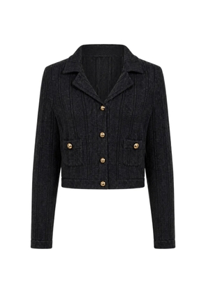 HEVRON Nanette pointelle-knit cardigan - Black