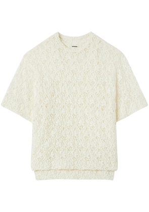 Jil Sander short-sleeved lace T-shirt - White