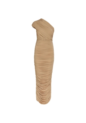 Ronny Kobo one-shoulder ruched dress - Neutrals