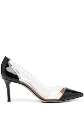 Gianvito Rossi Plexi 70mm pointed-toe pumps - Black