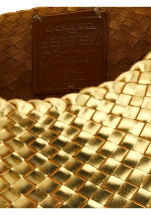 DRAGON DIFFUSION Rosanna hand-woven shoulder bag - Gold
