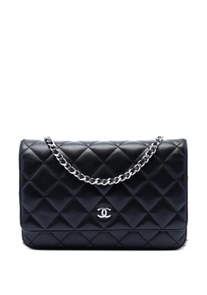 CHANEL Pre-Owned 2012 CC Quilted Lambskin Wallet On Chain crossbody bag - Black