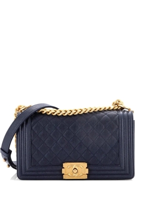 CHANEL Pre-Owned Boy Flap Bag Quilted Caviar Old Medium crossbody bag - Blue