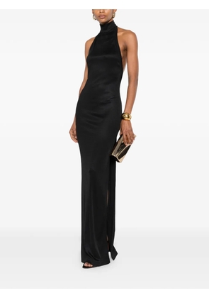 THE ANDAMANE halterneck backless maxi dress - Black