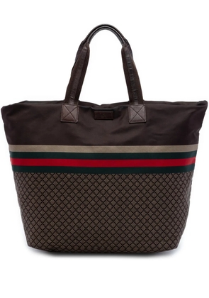 Gucci Pre-Owned 2016-2026 Diamante Nylon Web tote bag - Brown