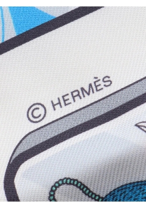 Hermès Pre-Owned 2020s Story ribbon scarf - White