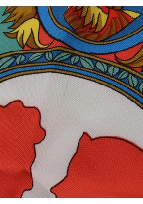 Hermès Pre-Owned L'Entente Cordiale square-shape scarf - Red