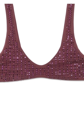 VENUJA crystal-embellished bikini set - Red