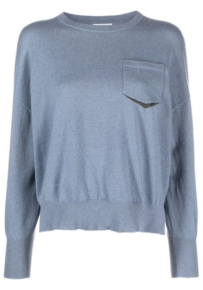 Brunello Cucinelli patch-pocket cashmere jumper - Blue