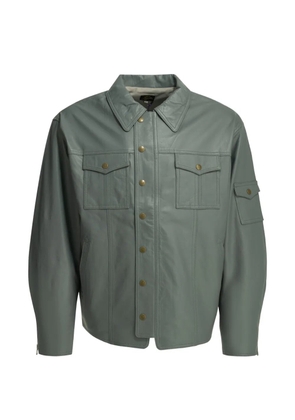 Needles multi-pocket leather jacket - Green