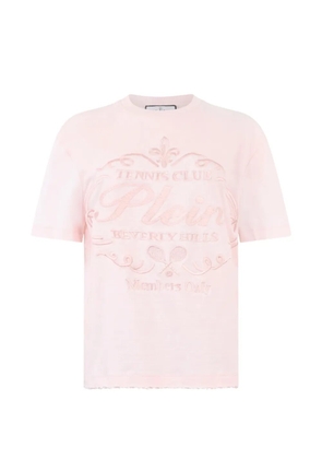 Philipp Plein washed fit embroidered T-shirt - Pink