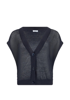 Peserico open-knit sleeveless cardigan - Blue