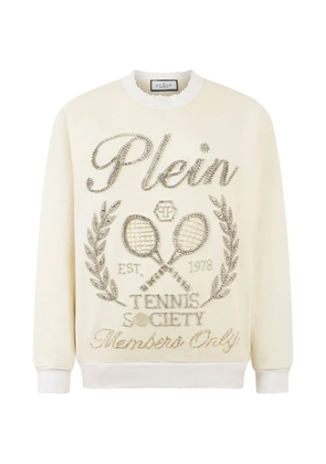 Philipp Plein chest logo sweatshirt - Neutrals