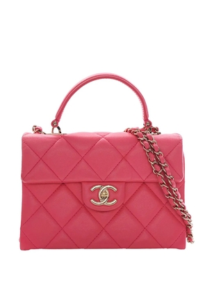 CHANEL Pre-Owned 2021-2026 Mini Quilted Caviar Retro Twist Top Handle Bag satchel - Pink