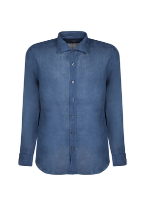 120% Lino long-sleeve shirt - Blue