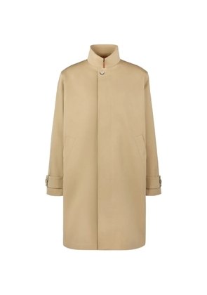 Tod's high-neck gabardine trench coat - Neutrals