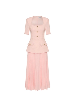 Rebecca Vallance Elvie pleated-skirt midi dress - Pink