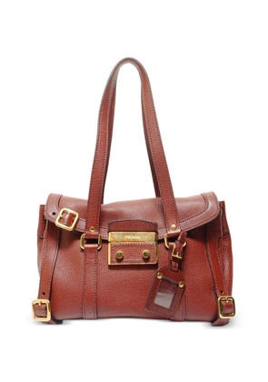 Prada Pre-Owned 2005-2013 buckled leather shoulder bag - Brown