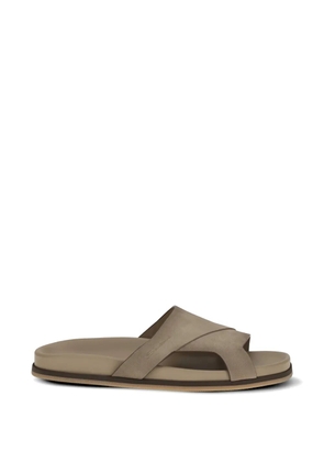 Santoni cross-strap sandals - Neutrals