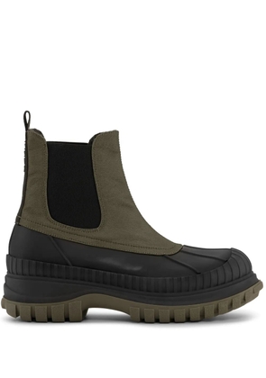 GANNI two-tone Chealsea boots - Green