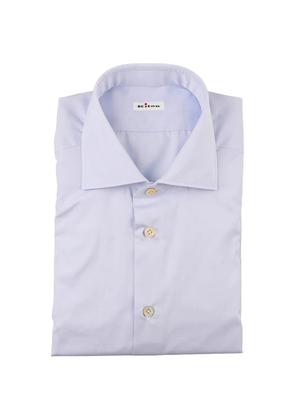 Kiton spread-collar button-up shirt - Blue
