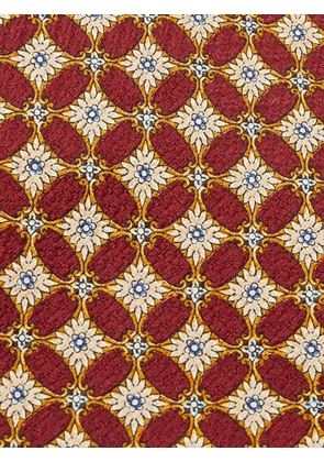 S.T. Dupont floral-motif jacquard tie - Red
