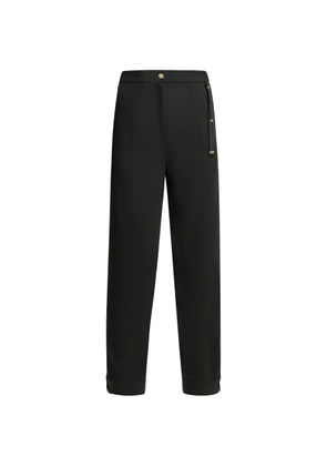 Herno logo-plaque straight-leg trousers - Black