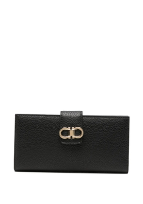 Ferragamo Gancini pebbled wallet - Black