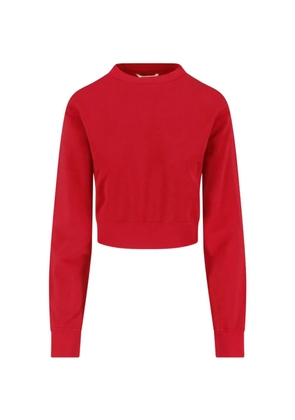 Auralee cropped long-sleeve sweatshirt - Red
