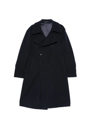 Tagliatore double-breasted twill-weave coat - Blue