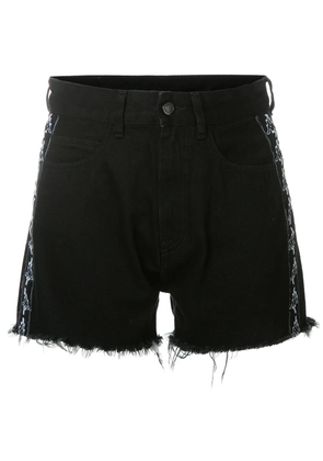 COUNTY OF MILAN Marcelo Burlon Kids X Kappa frayed shorts - Black