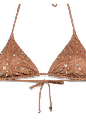 VENUJA crystal-embellished bikini set - Brown