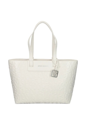 Armani Exchange logo-embossed tote bag - Neutrals