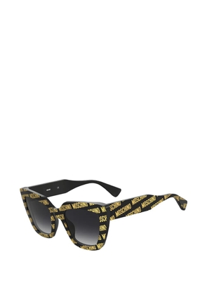 Moschino logo-print cat-eye sunglasses - Black