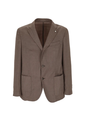 L.B.M. 1911 herringbone-weave blazer - Brown