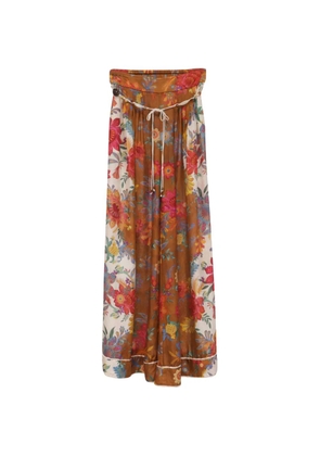 ZIMMERMANN Ginger floral-print trousers - Brown