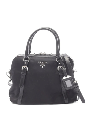 Prada Pre-Owned 2010s logo plaque tote bag - Black