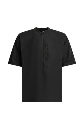 DAIWA PIER39 half-zip chest-pocket T-shirt - Black