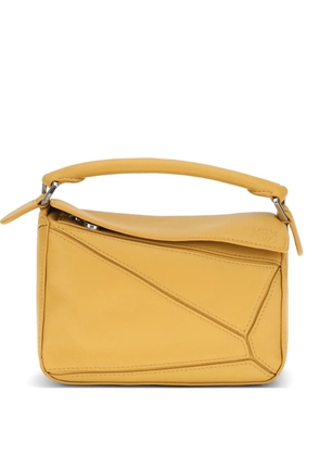 LOEWE mini Featherlight Puzzle leather tote bag - Yellow