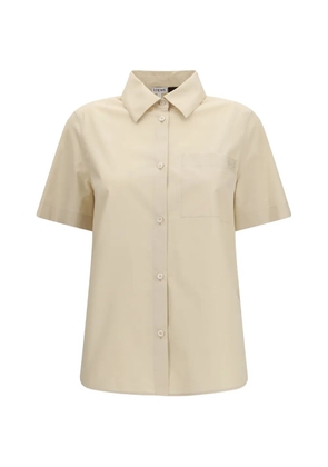 LOEWE Anagram-embroidered shirt - Neutrals