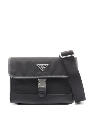 Prada Pre-Owned Re-Nylon Saffiano leather shoulder bag - Black