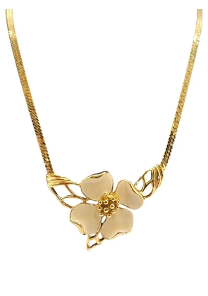 Madison Dogwood flower-pendant necklace - Gold
