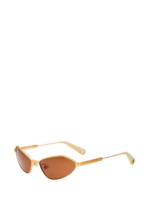 Jacquemus Bambino geometric-frame sunglasses - Gold