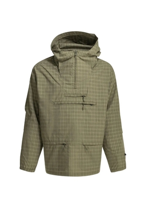 DAIWA PIER39 check-pattern hooded coat - Green