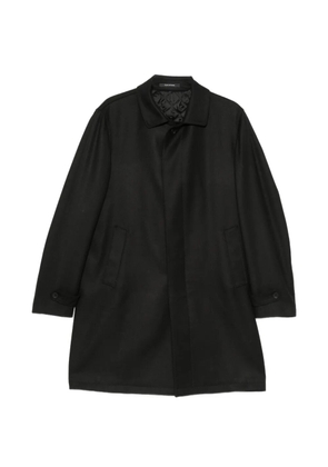 Tagliatore single-breasted twill-weave coat - Black