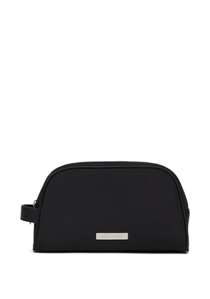 Karl Lagerfeld logo-plaque make up bag - Black
