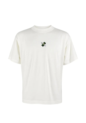 ALBERTO BRESCI logo-patch embroidered T-shirt - White