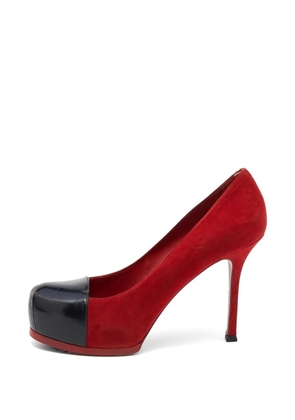 Saint Laurent Pre-Owned 70mm Tribtoo heeled pumps - Red