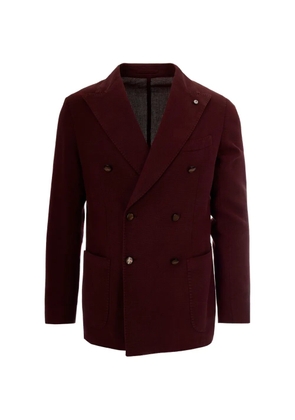 L.B.M. 1911 double-breasted peak-lapel jacket - Red