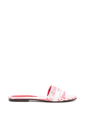 ERMANNO FIRENZE logo-embroidered sandals - Pink